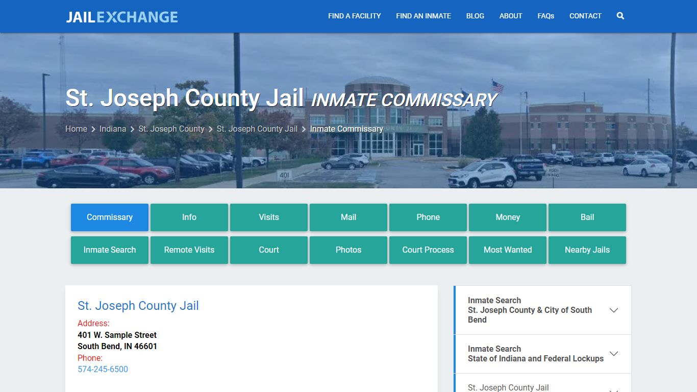 Inmate Commissary, Care Packs - St. Joseph County Jail, IN