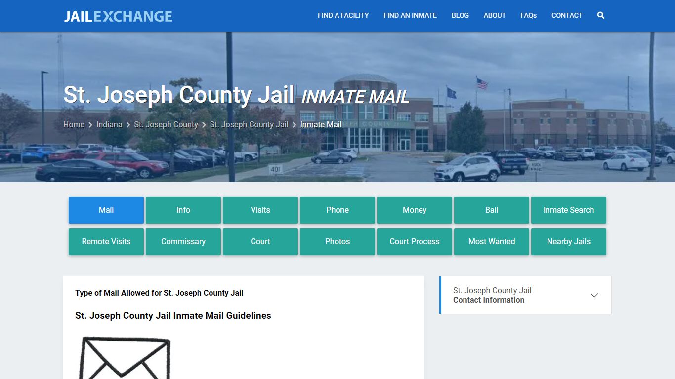 Inmate Mail - St. Joseph County Jail, IN - Jail Exchange