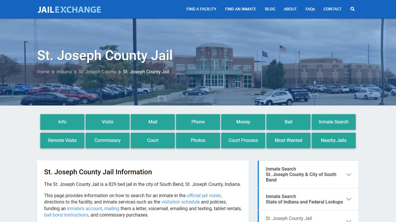 St. Joseph County Jail, IN Inmate Search, Information
